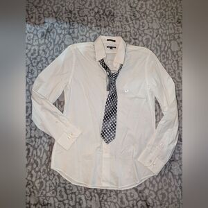 Express White Dress Shirt with Tie
